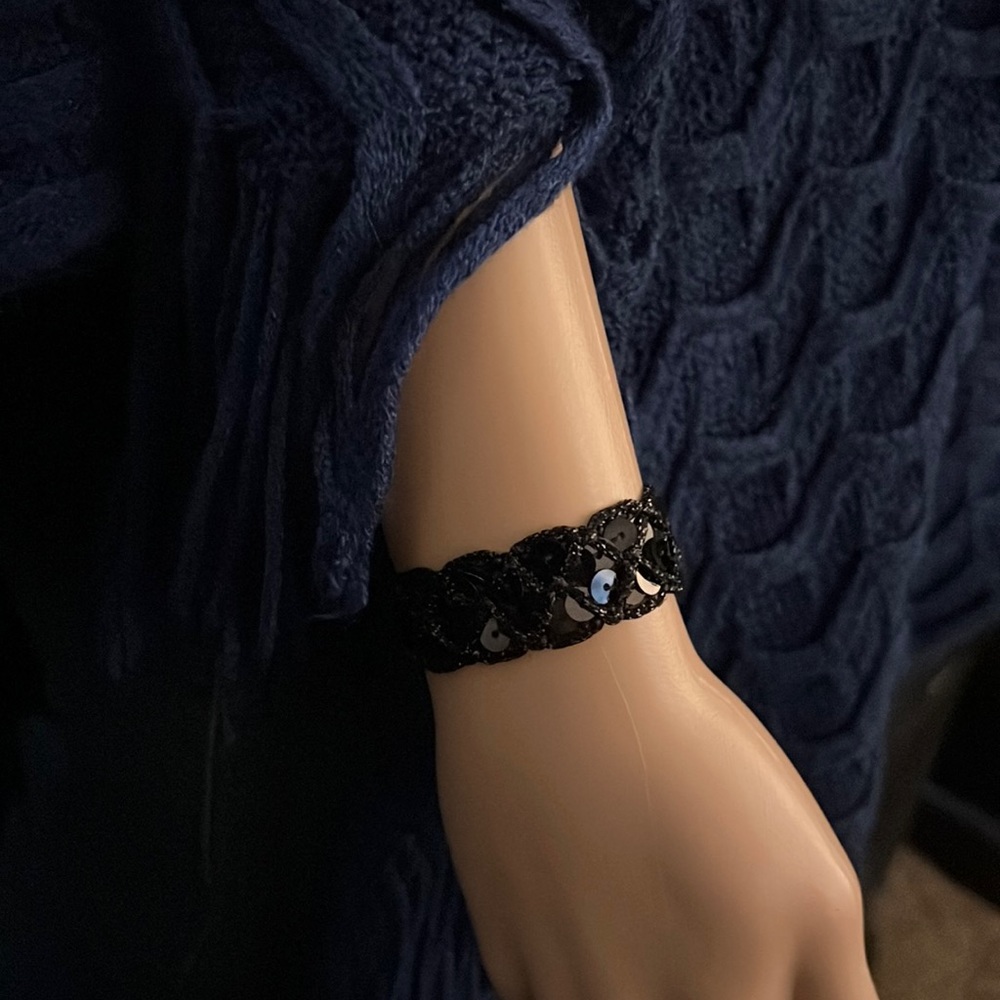 Black Sequin Bracelet